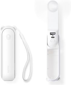 Quick & Cool Foldable Personal Travel Fan (Color: White)