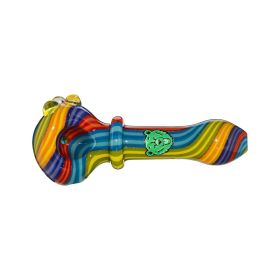 Full Color Spoon Wigwag Glass Hand Pipes (Color: 7)