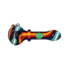 Full Color Spoon Wigwag Glass Hand Pipes (Color: 4)