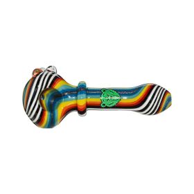 Full Color Spoon Wigwag Glass Hand Pipes (Color: 5)